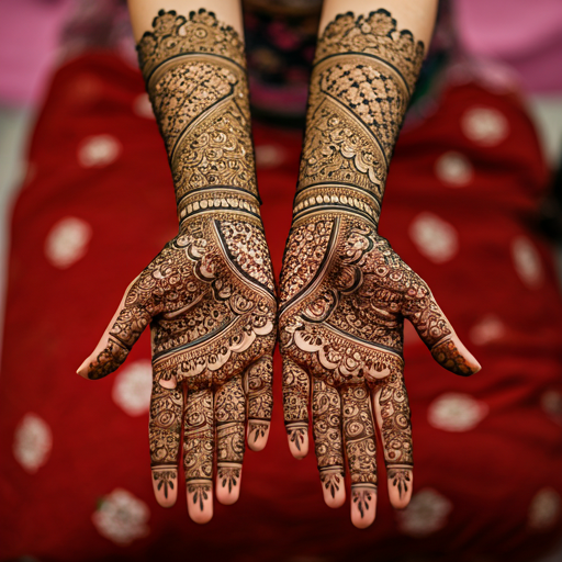 Full hand mehndi design 