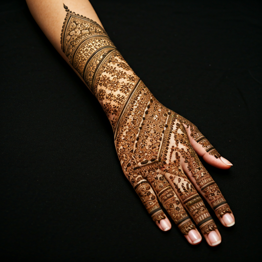 Full hand mehndi design 