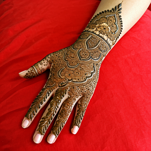 Full hand mehndi design 