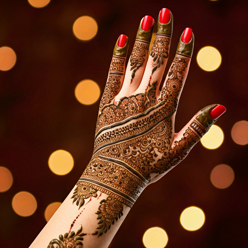 Full hand mehndi design 