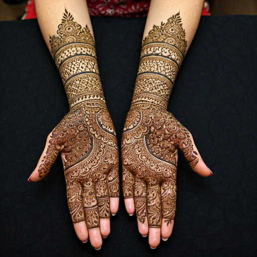 Full hand mehndi design 