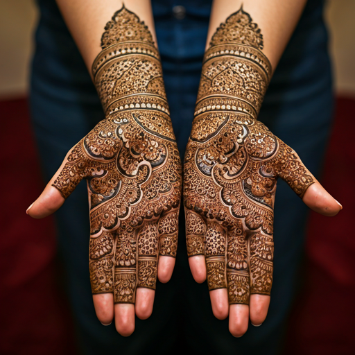 modern royal front hand mehndi design

