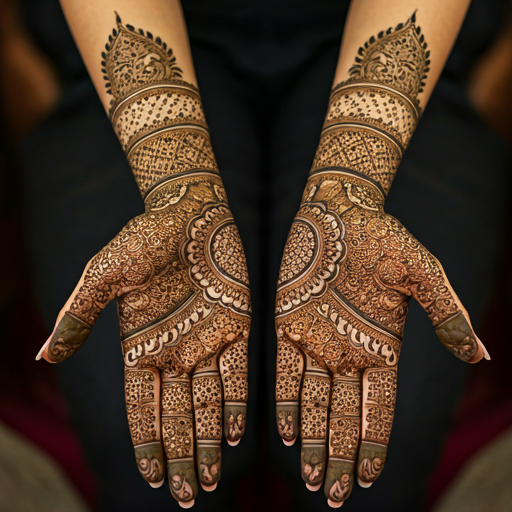 modern royal front hand mehndi design

