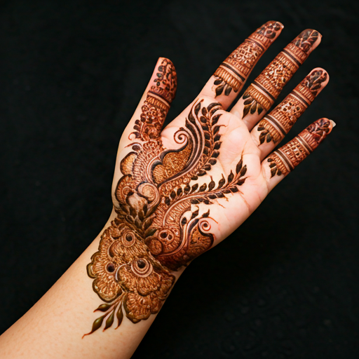 Simple Royal Front Hand Mehndi Design - 5