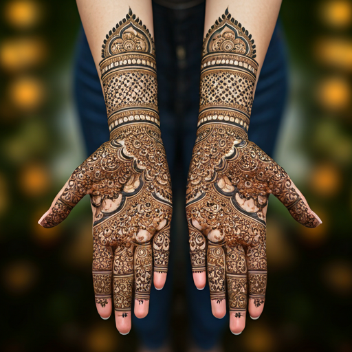 modern royal front hand mehndi design

