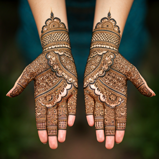 modern royal front hand mehndi design

