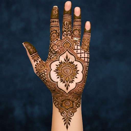 Amazing Front Hand Mehndi With Latest Pattern
