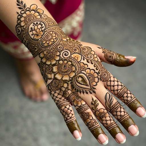 Bengali mehndi design simple full hand