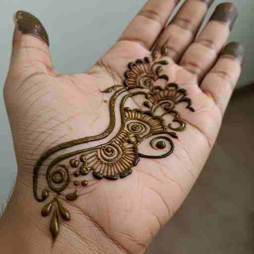 A henna design that layout details and shading