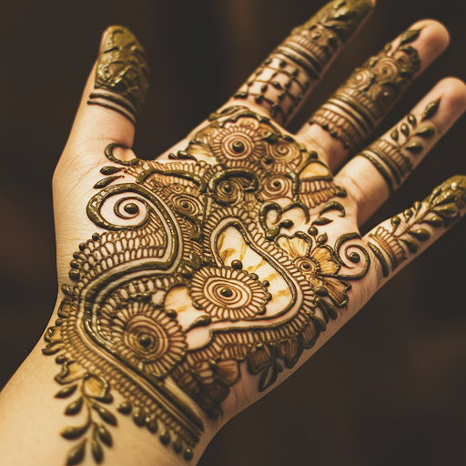 Mehndi design inspired by arabic culture