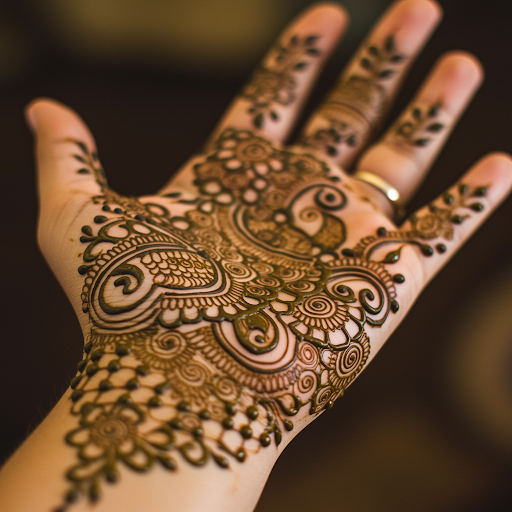 Henna's natural dye creating ephemeral beauty.