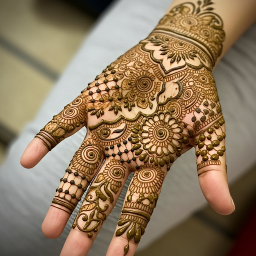 Henna's fragrant touch, a sensory delight