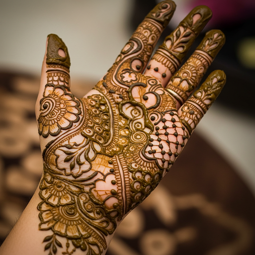 Henna's natural stain, a temporary masterpiece.