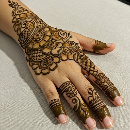 Flower pattern mehndi design