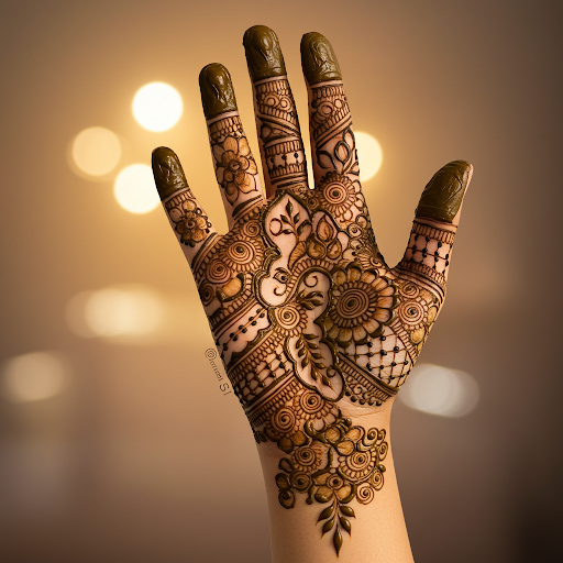 Mehndi design showcasing cultural and artistic significance